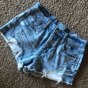 American Eagle painted shorts